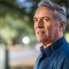 Profile of professor John Eadie outside at UD Davis